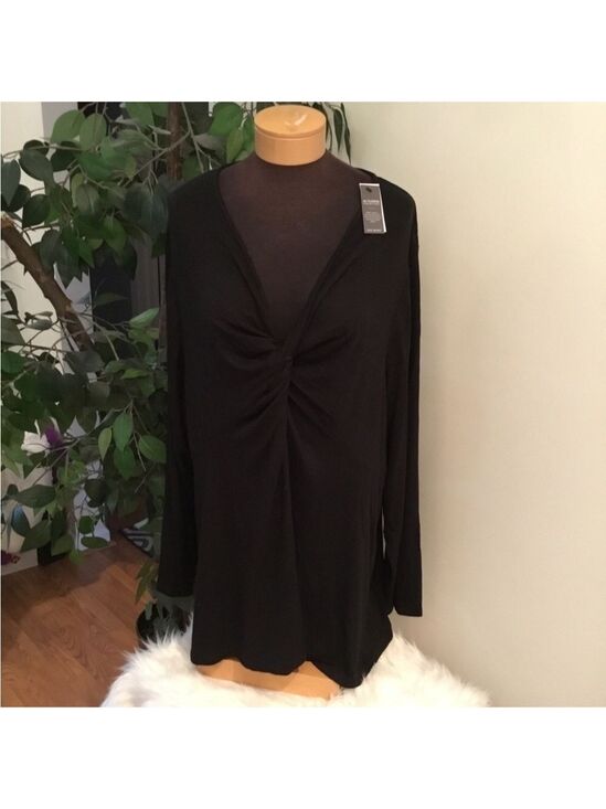 Lane Bryant Tops - LANE Bryant Illusion Collection Woman’s  size 30/32 black long sleeve tee